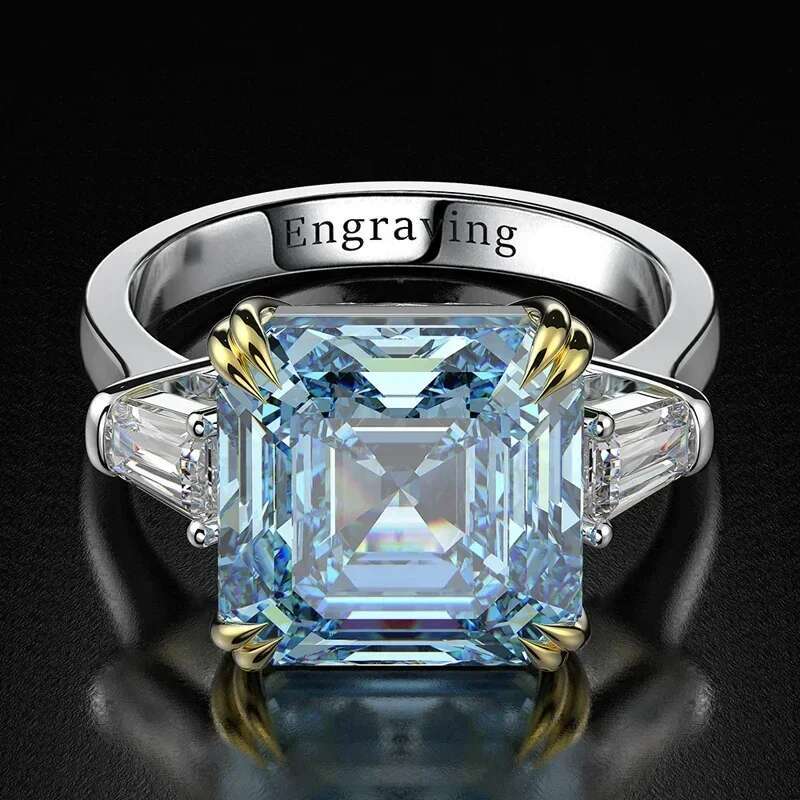 Desire Sterg Sier Created Moissanite Citrine Dias Gemstone Wedding Engagement Ring Fine Jewelry Gift Wholesale