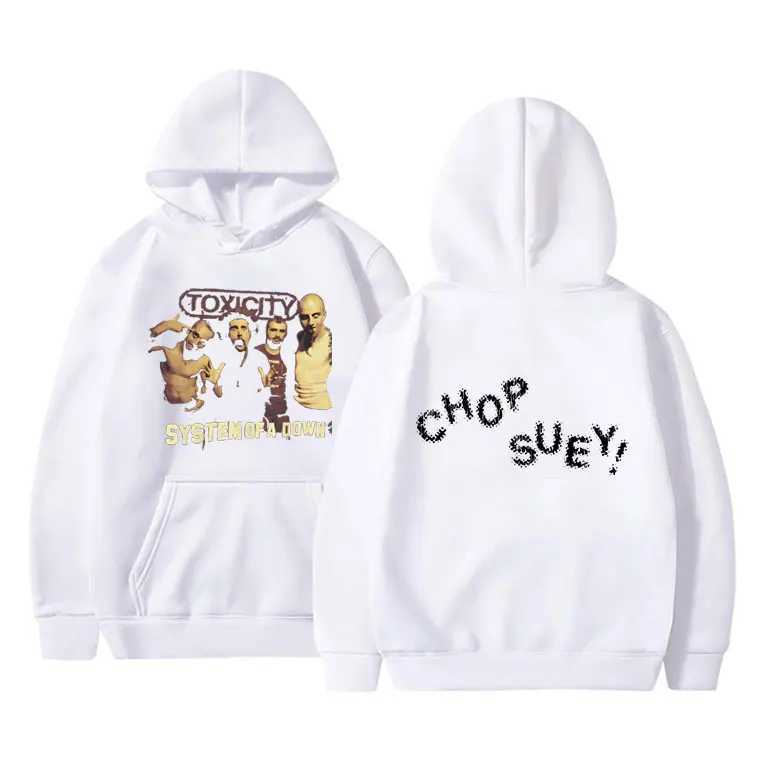 Band Hoodies Mens System of A Down Hoodie Toxicity Chop Suey Print Gothic Punk Pullover Vintage Oversized Graphic Hoodies Men and Women L251018JMJX