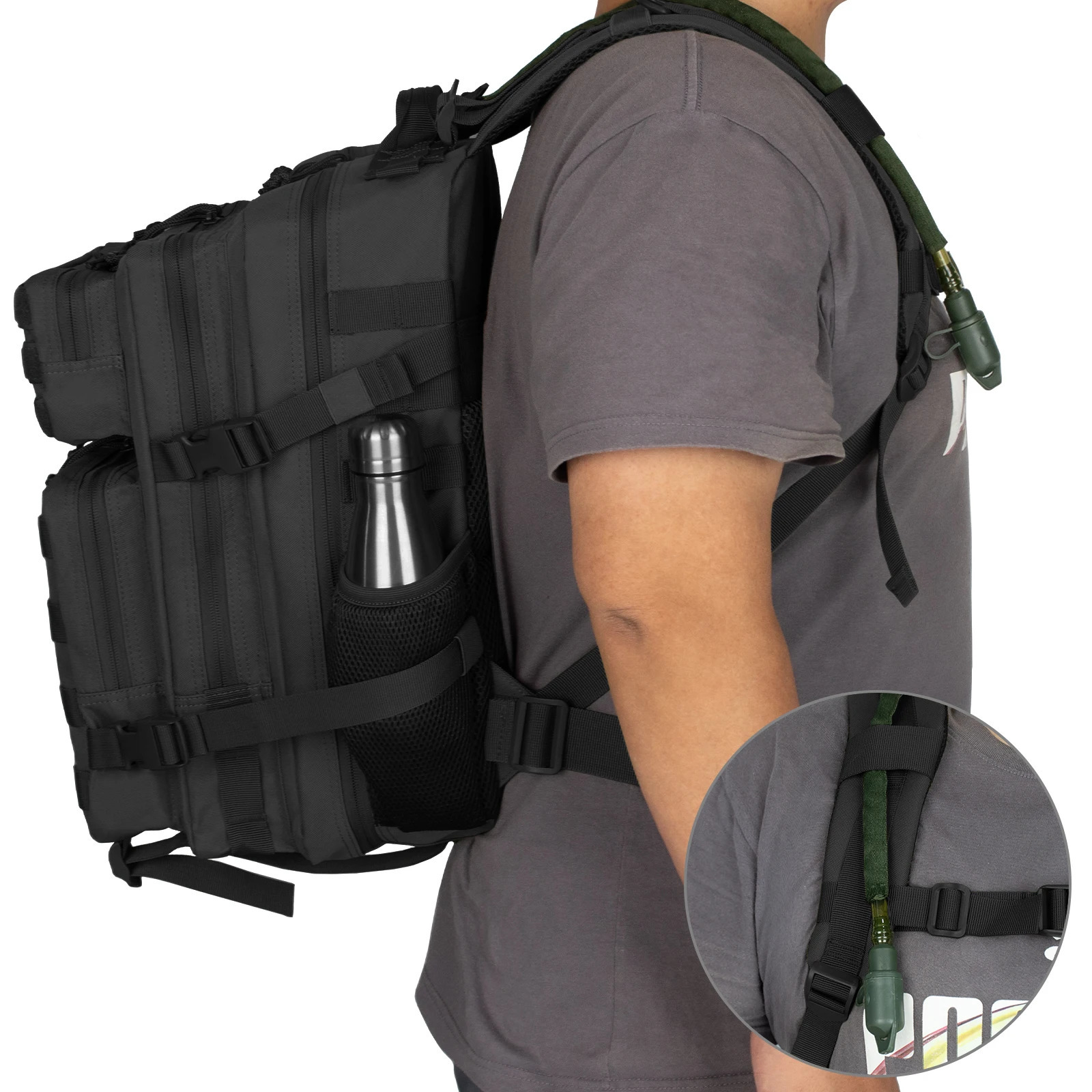 Ship from US 35l Tactical BackPack for Men Highland Assault Big Army Pack 3 Day long bug out back with Water Cut outdoor camping hiking 250227FBB