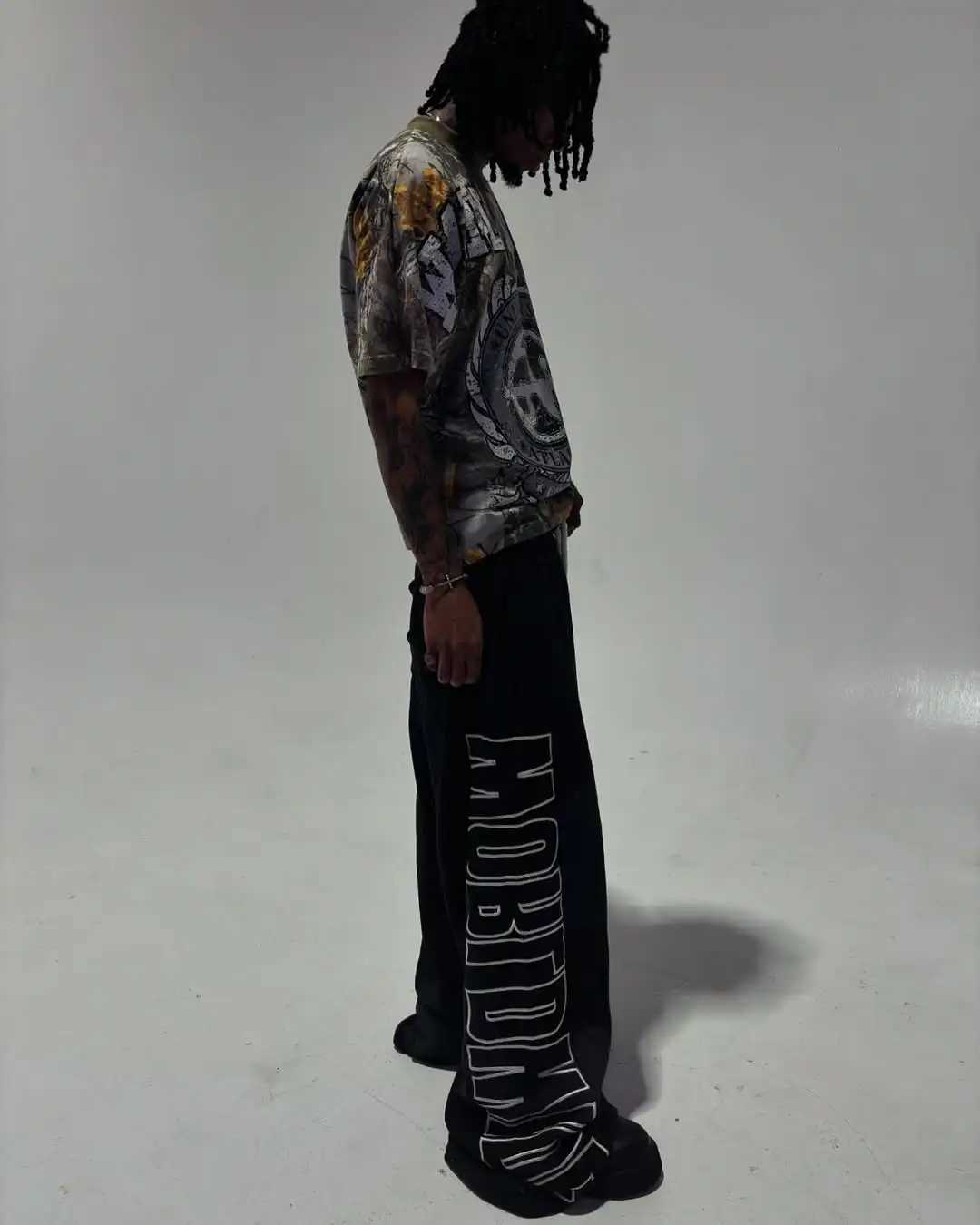 Men's Pants Y2k retro high street black women sports pants fashionable ins Harajuku goth casual straight leg pants simple jogging pants z250227