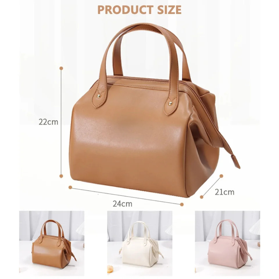 Ship from US Portable lunch bag heat insulated box childrens school picnic large capacity handbag 250227FBB