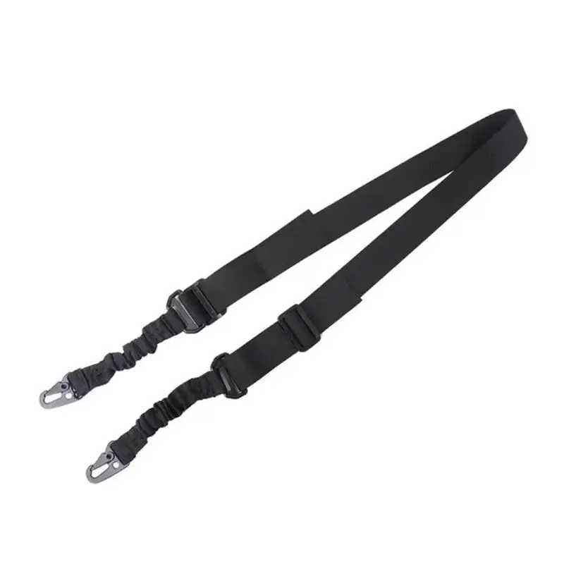 Two Points Rif Sling with ngth Adjuster Traditional Sling with QD Metal Hook for Outdoor AR AK Gun Sling Shoulder Straps W250227