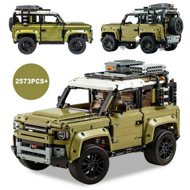 2573PCS Technical Land Off-road Defender Sports Car Building Blocks 42110 Set Model MOC Vehicle Toys B for Boys Adt Gifts Y250227