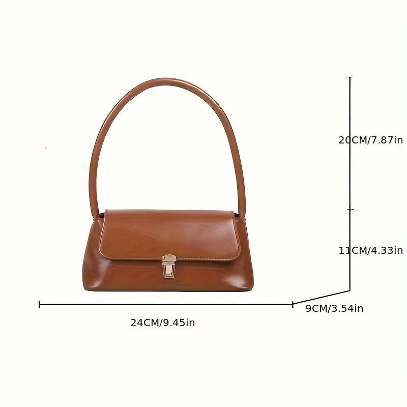 Ship from US Casual flip shoulder bag simple solid color handbag perfect full matching 250227FBB