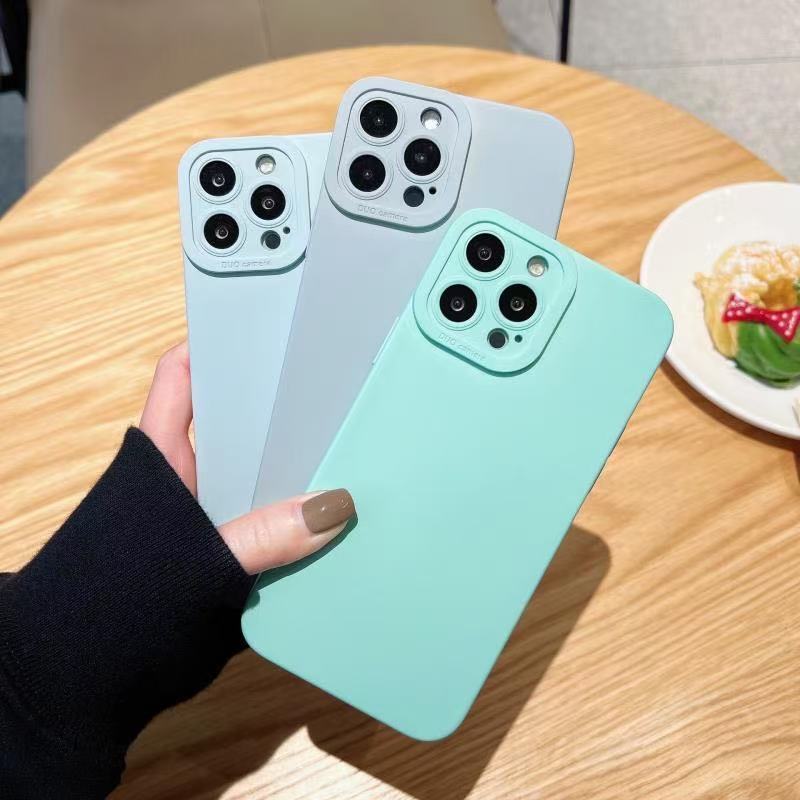 Suitable for iPhone 14 Promax phone case, Apple 13 Pro liquid silicone cover, Apple 16 anti drop protective case, 8 fashionable and simple candy color