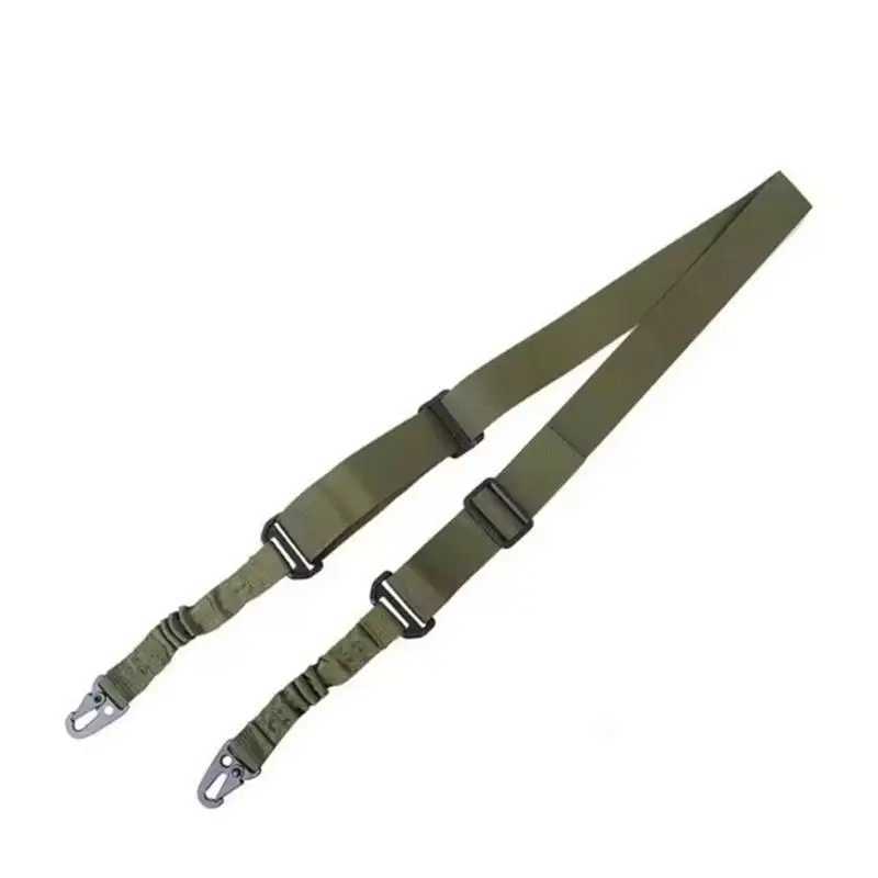 Two Points Rif Sling with ngth Adjuster Traditional Sling with QD Metal Hook for Outdoor AR AK Gun Sling Shoulder Straps W250227