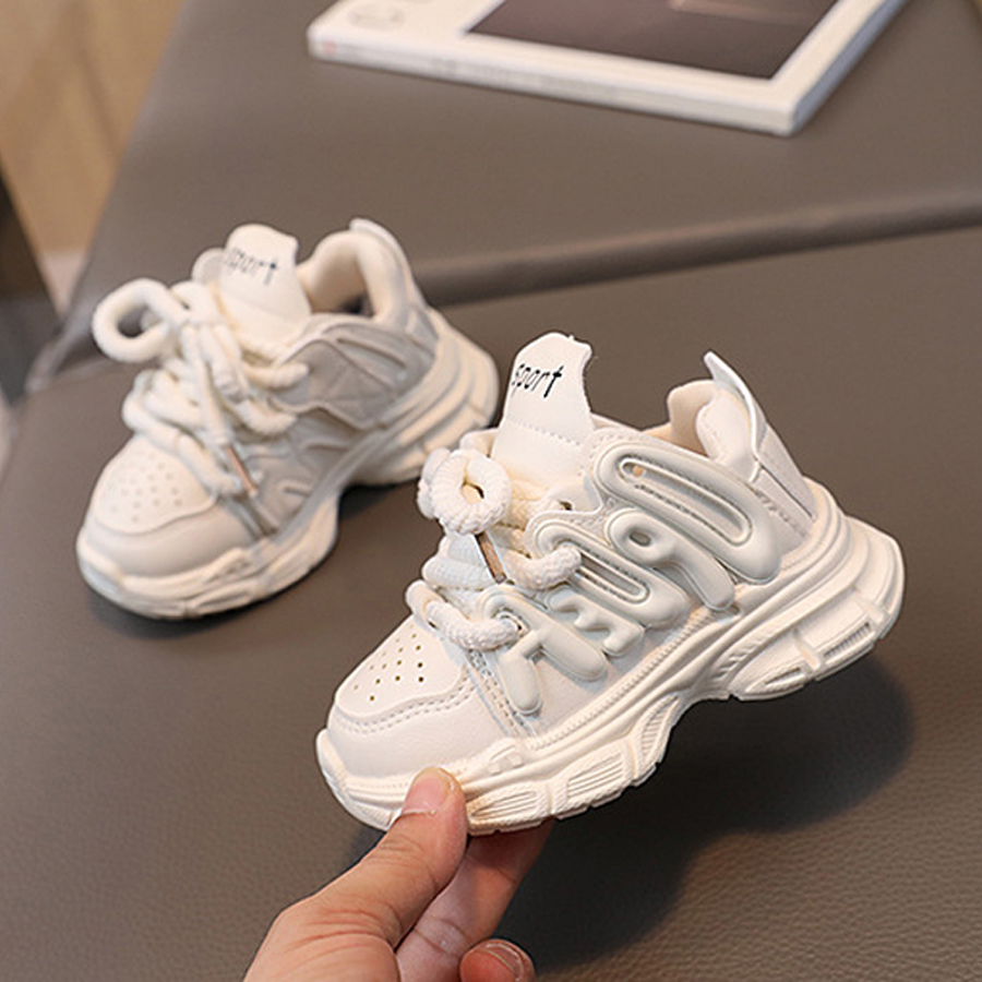 Girls Sneakers Children Child Trendy Shoes Pink Beige Platform Laceup snest s Running Sport Shoes Nonslip Girl Casual Shoe Sizes US55CUS4Y K063 S25102