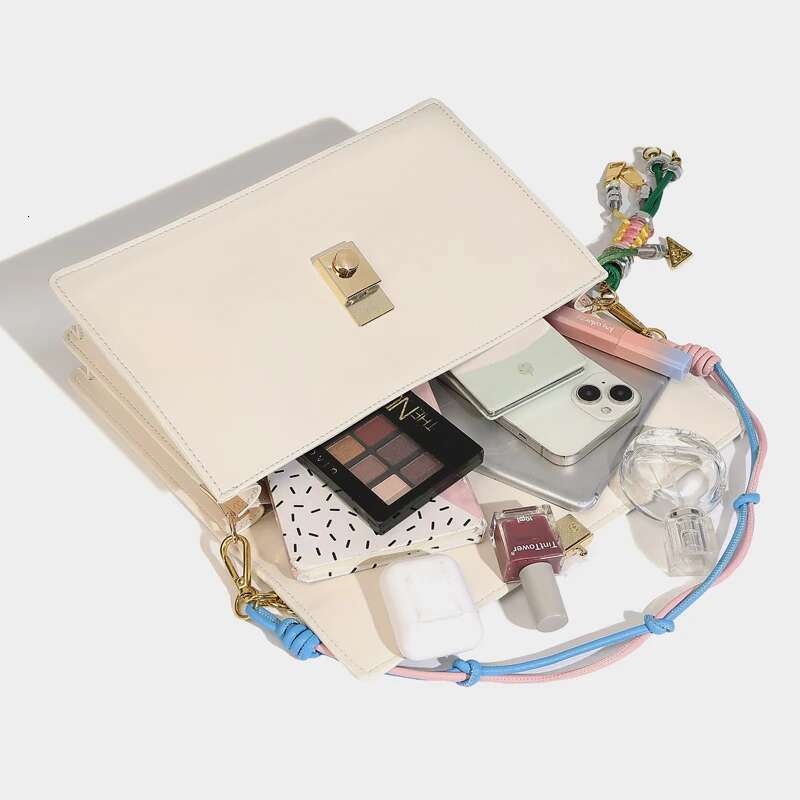 Custom Initials Box Bags For Women Designer Handbag And Purse 2025 New In PU Lock Chain Fashion Message Underarm Shoulder