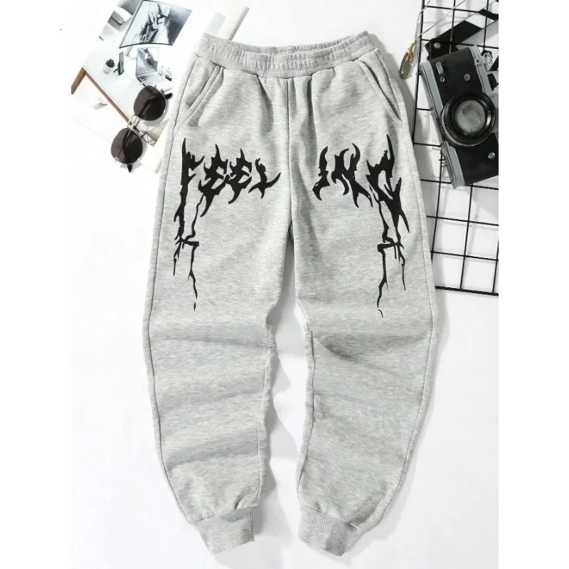 2025 Trend Men Sweatpants Oversized Joggers for Women Streetwear Sport Jogging Fleece Warm Trousers Clothes 250227