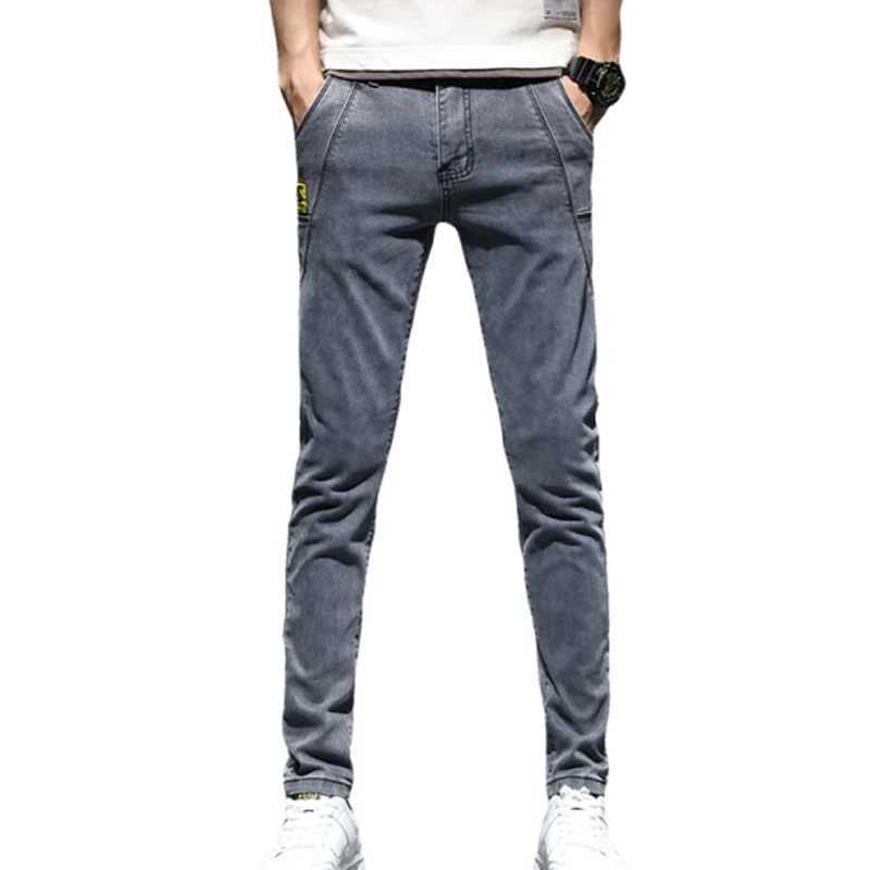 Mens cut denim pants black gray new pants casual brand ultra-thin suitable for small feet fashionable daily airdrop mens Trouser X250227