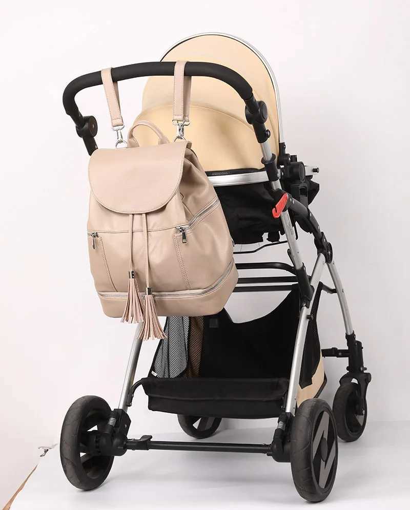 Diaper Bags Diaper Bag Mummy Maternity Baby Bags Small Travel Grey Baby Nappy Changing Backpack Women Insulated Lunch Bag Stroller Organizer Y250227JN