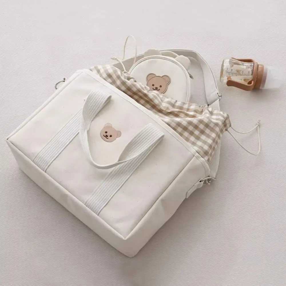 Diaper Bags Storage drawer baby urine bag cross shaped large capacity mothers bag pregnant bag multifunctional canvas baby snack bag Y25022797T7