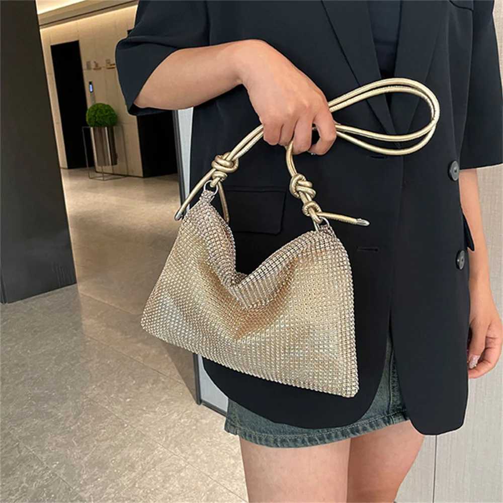 Shiny Crystal Female Handbag Dinner Party Wedding Women Rhines Underarm BagsXJ250227
