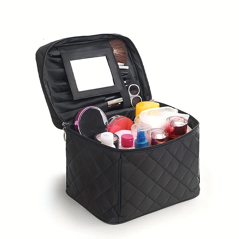 Ship from US Cosmetic Bag Case High Capacity Makeup Waterproof Quality Foldable Travel Organizer Beautician Pouch 250227FBB