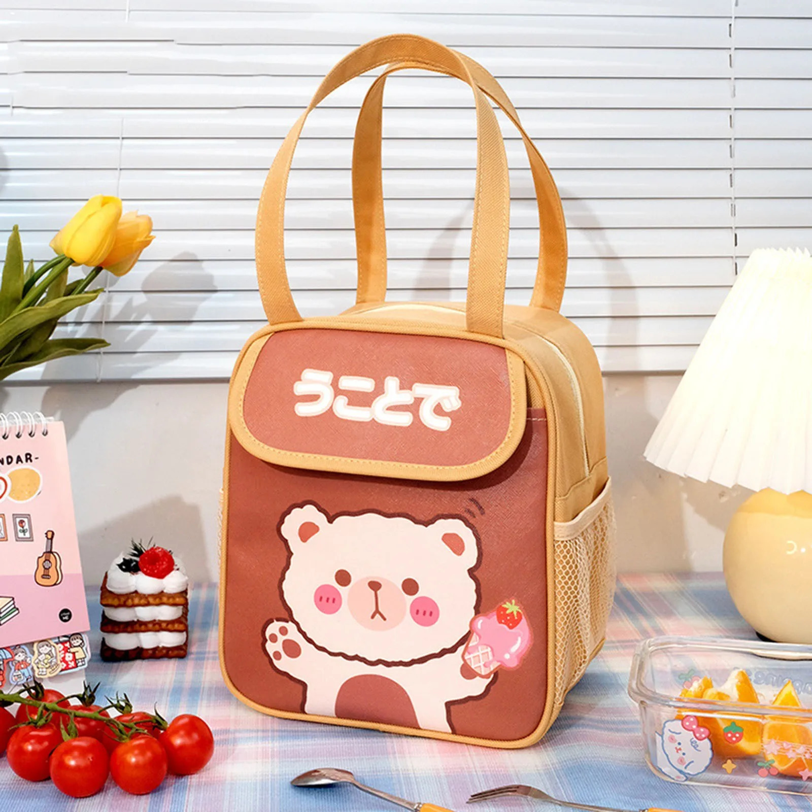Ship from US Lunch Bag Insulated Cute Box For Girls Reusable Tote Or Cold Portable Bags Womens Teal 250227FBB