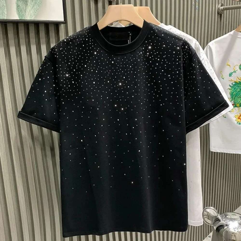 2025 Men's Summer New High-quality Light Luxury Round Neck Casual Designer T-shirt Korean Version Fashionable Men's Comfortable Breathable S