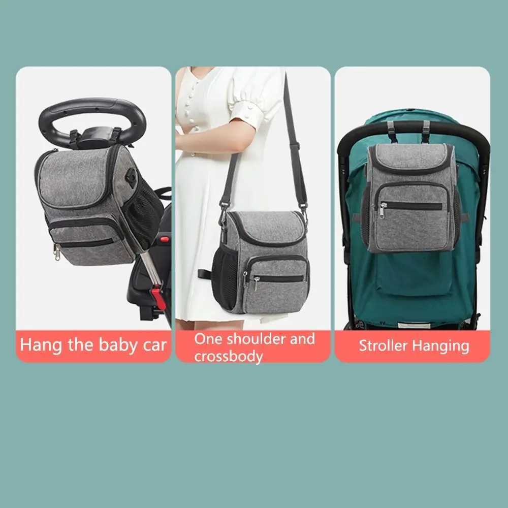 Diaper Bags Lightweight Universal Diaper Backpack Large Capacity Waterproof Mommy Bag Zipper Paper Bag Durable Pacifier Pocket hospital Y2502271HMP
