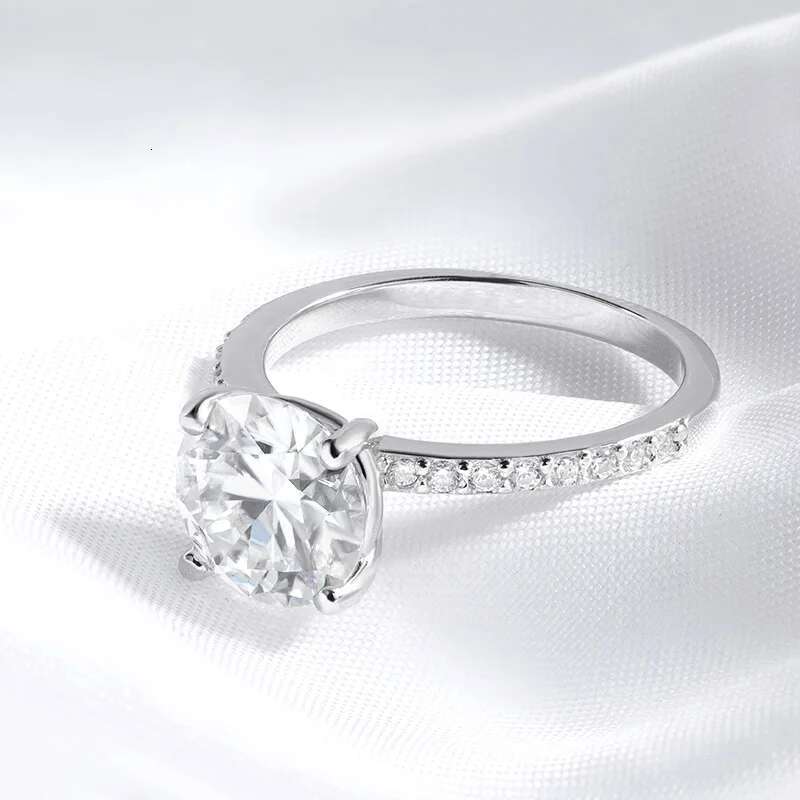 Smyoue 1-3CT D Color Moissanite Ring for Women Sterg Sier Sparkg Lab Dia Promise Band Valentine's Day Gift GRA