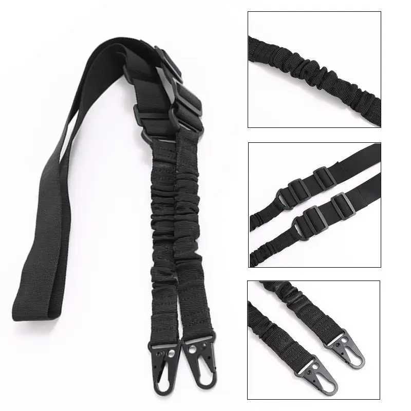 Two Points Rif Sling with ngth Adjuster Traditional Sling with QD Metal Hook for Outdoor AR AK Gun Sling Shoulder Straps W250227