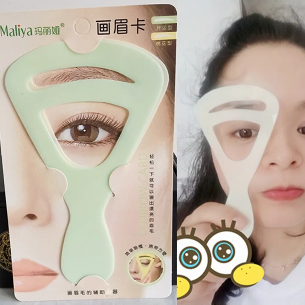 2Pcs/set Reusable Eyebrow Stencil Set Grooming Shaping balanced Template Eyebrow Drawing Card Makeup Tools 250224