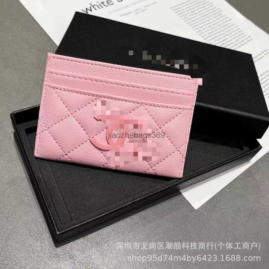 Wallets D Diamond Mark 5-Card Caviar Car Line Trendy Brand Small Fragrant Card Bag Card Set Zero Wallet Storage Bag Lingge z250227