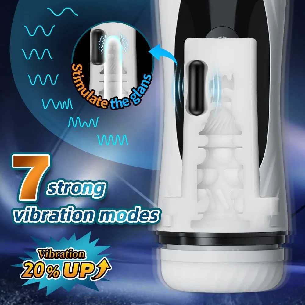 Automatic Male Masturbator Sex Toys for Men Masturbators Cup Thrusting Sucking Vibration Pocket Pussy Adult Toy Men MasturbationXJ250227