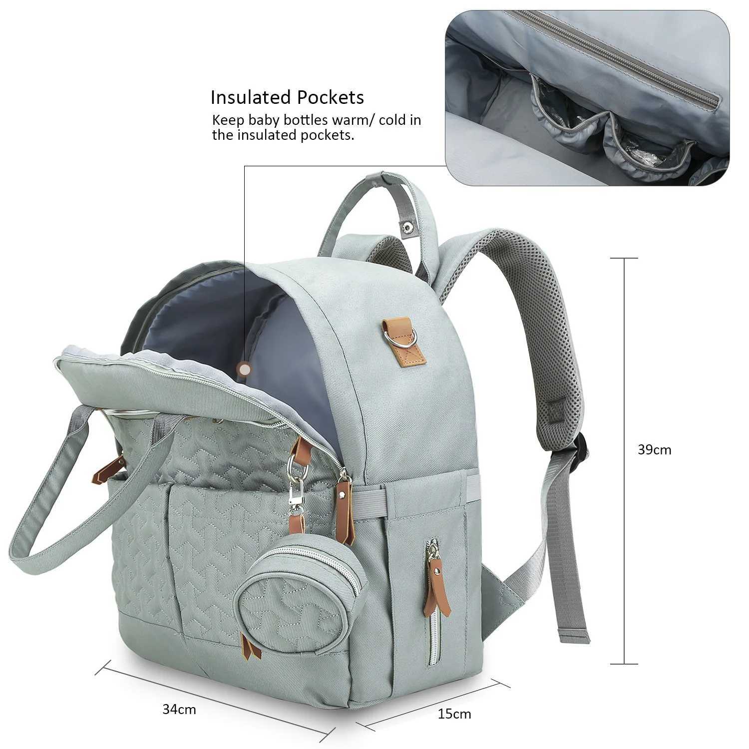 Diaper Bags Fashionable new baby diaper bag backpack multifunctional diaper bag organizer with hot milk bottle bag baby bag Y2502278DEH