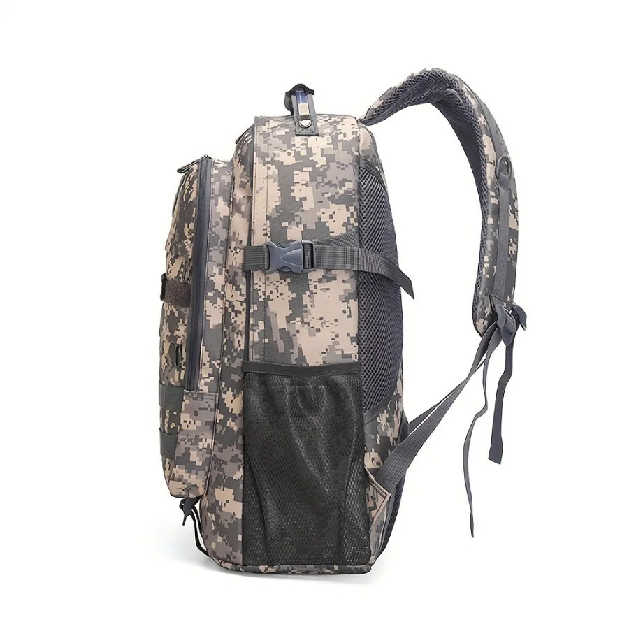 Ship from US Camouflage Hiking Backpack Men Large Capacity Waterproof Oxford Cloth Travel Bag 250227FBB