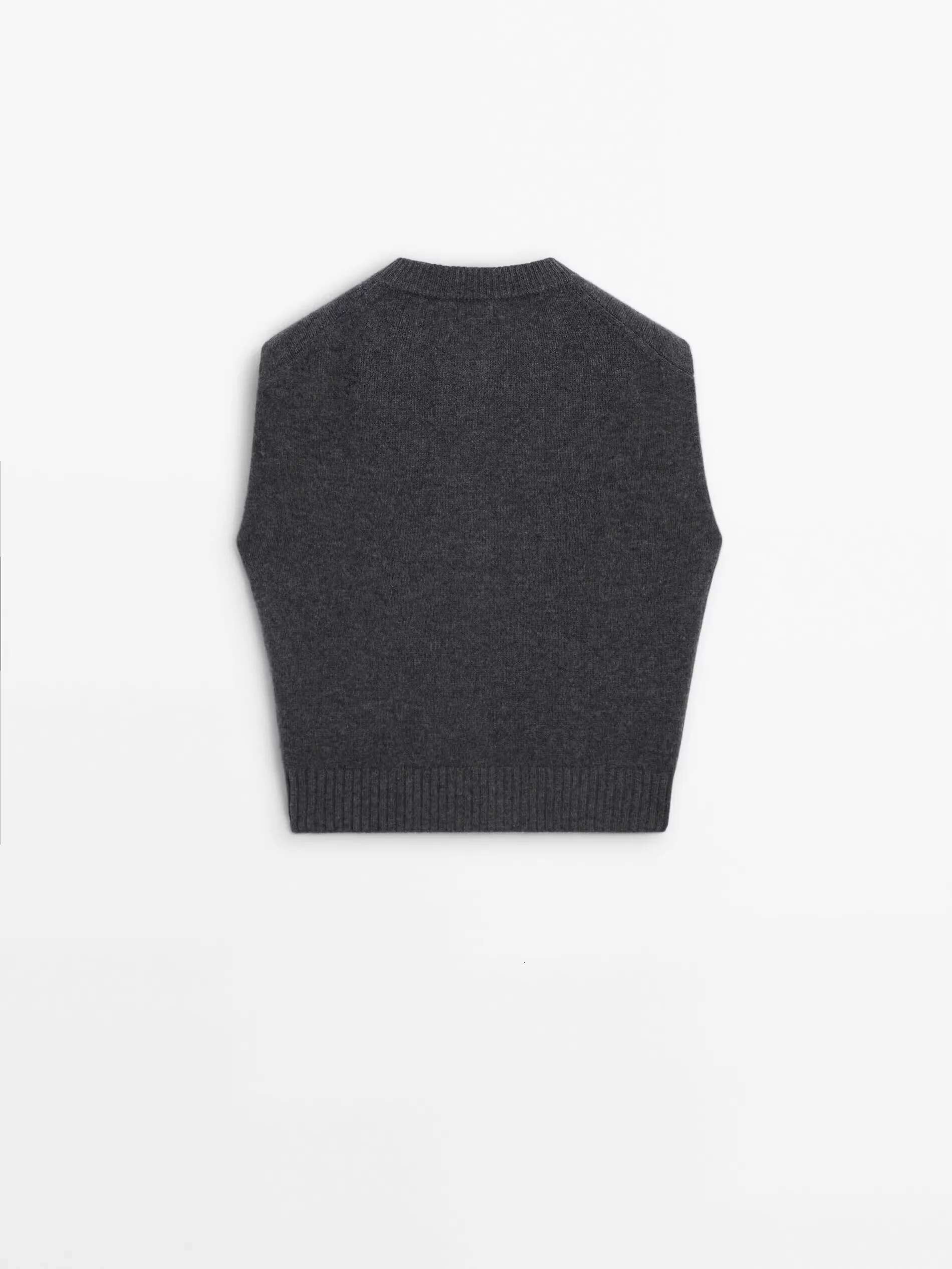 Ethereal MD 2025 Massidutti Spring New Style Of Women's Casual Grey Minimalist Suit Knit Vest