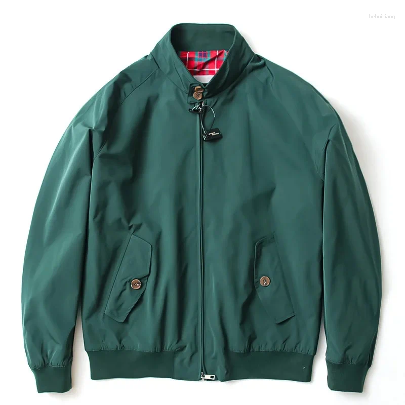 Men's Jackets Auticup American Style Vintage Casual Work Jacket G9 Hailington Spring Autumn Khaki Drill Stand Collar Motorcycle Windproof