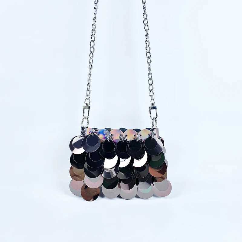 Reliable and popular niche design unique womens dinner sequins metal chain single shoulder crossbody bagXJ250227