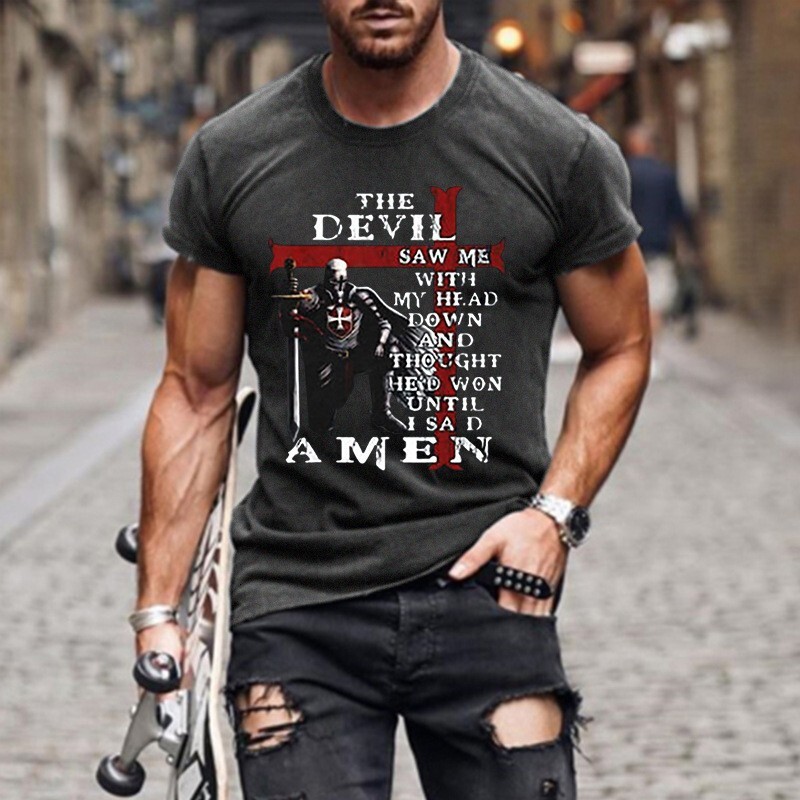 2025 summer new letter round neck pullover casual short sleeved men's T-shirt