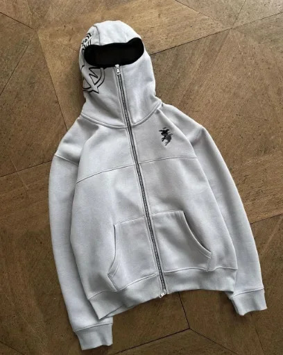 American Street Hiphop Letter Print Zipper Hoodie Women High Retro Harajuku Fashion Trendy Loose Casual Y2K Tops 250225