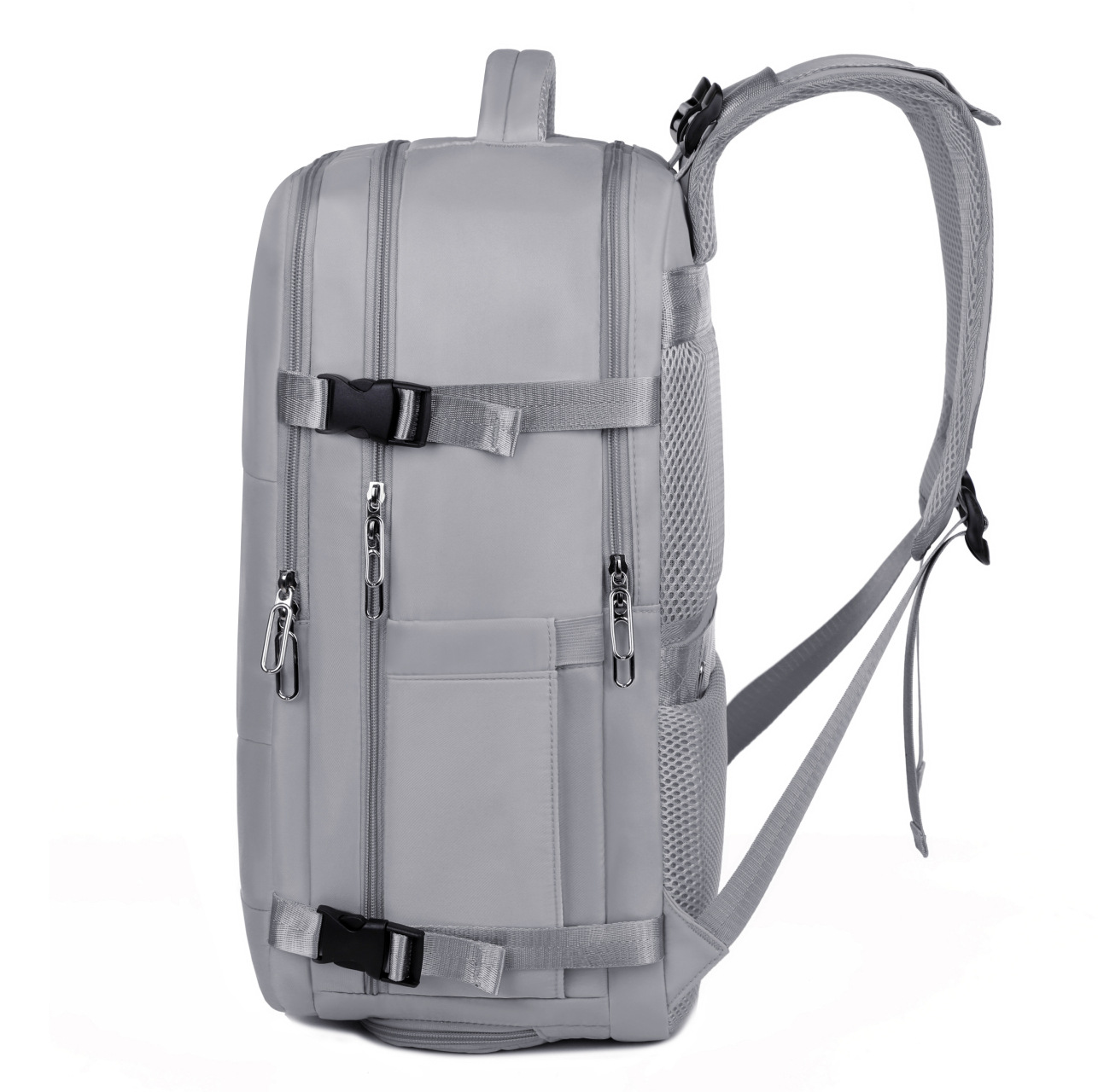 New business fashion with laptop bag Large capacity carry-on bag multi-layer double zipper leisure backpack 2025