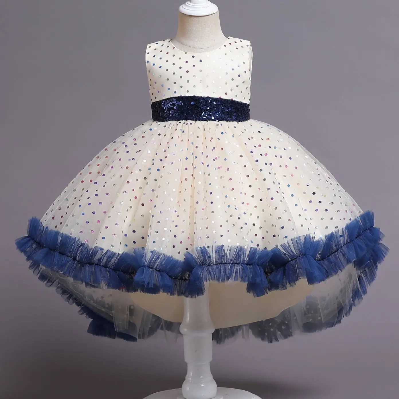 Girl's Dresses Children Clothing Girls Princess Christmas Kids Sequin Pearls Dresses For Baby Kids Shine Wedding Party Verstidos Dress Clothes Y2