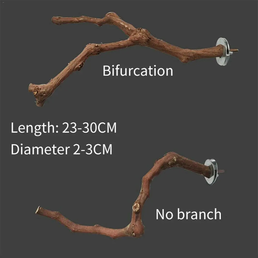 Cage Perches Pet Budgie Wood Parrot Bird Stand Tree Branch Hanging Toys 250226