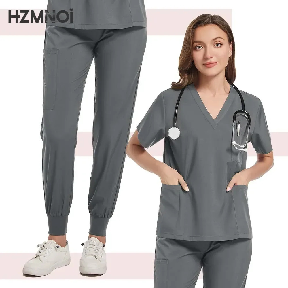 Unisex Uniforms Men Women Nursing Clothes Beauty Costume Nurse Scrubs Sets Doctor Dentist Workwear Clinical Tops Pants 250226