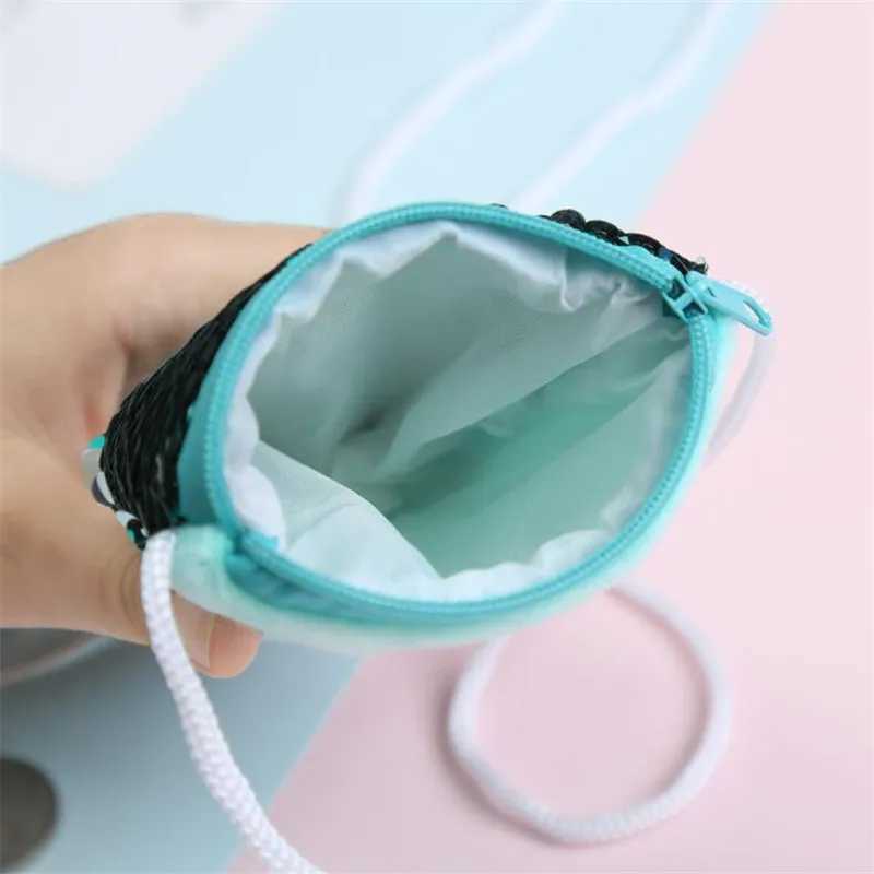 Womens mermaid tail glitter coin wallet girls cross body bag sling Mey Change card holder wallet money bag childrens gift bagXJ250227
