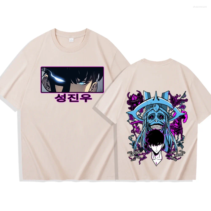 Men's T Shirts Anime Solo Leveling T-Shirts Unisex Harajuku O-Neck Short Sleeve Fans Gift