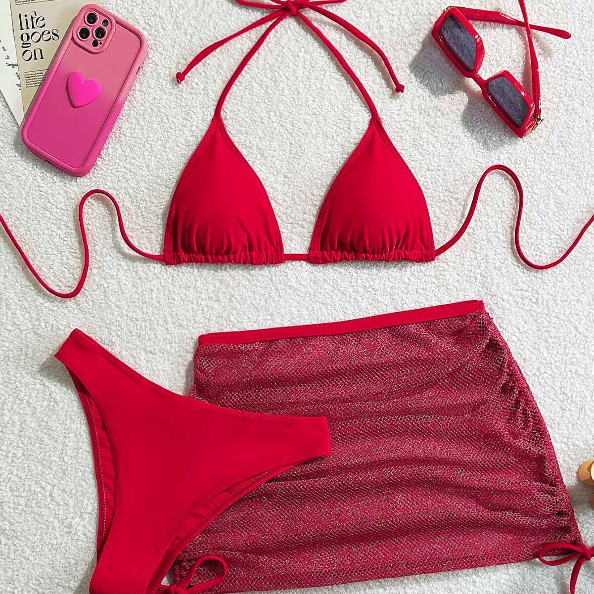 2025 new bikini high-end pure desire backless women's durable hot spring swimsuit