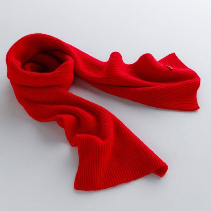 T186 new solid color thick cashmere scarf unisex warm versatile couple knitted scarf shawl