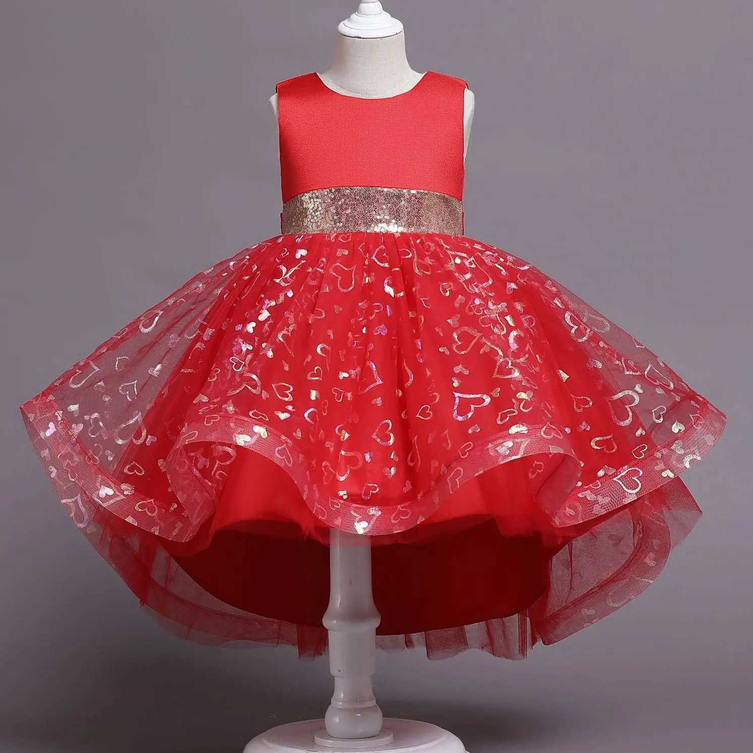 Girl's Dresses Children Clothing Girls Princess Christmas Kids Sequin Pearls Dresses For Baby Kids Shine Wedding Party Verstidos Dress Clothes Y2