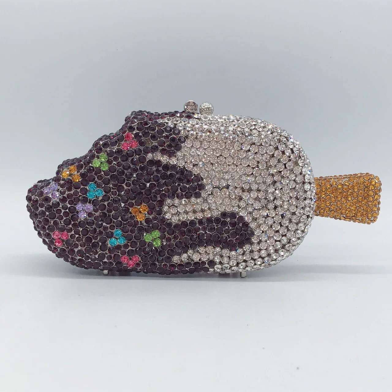 XIYUAN Ice Cream Shaped Dias Evening Clutch Bags New Crystals Bridal Purses Dinner Gem Day Clutches Female Rhies Purse