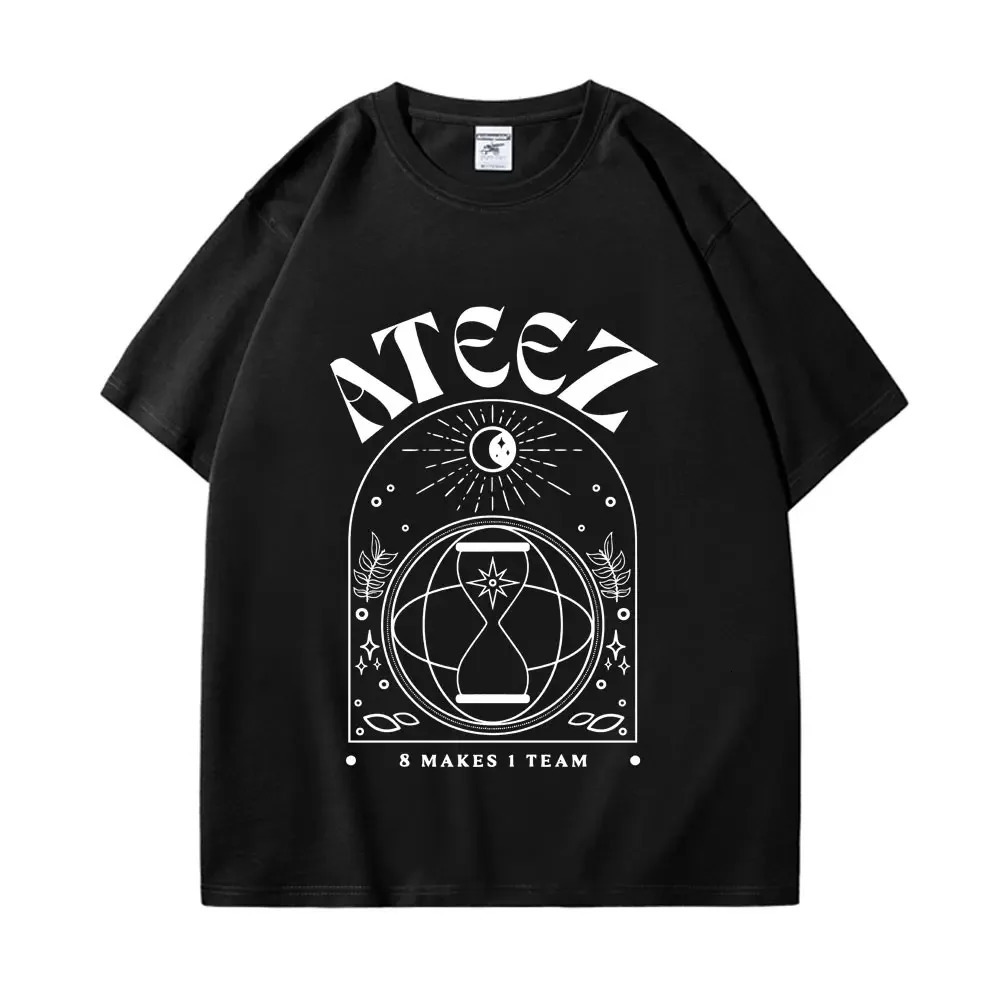 Limited Edition Ateez Graphic T Shirts Fashion Hip Hop Vintage Short Sleeve Tshirt Men Women Harajuku Kpop Oversized Tshirts 250226