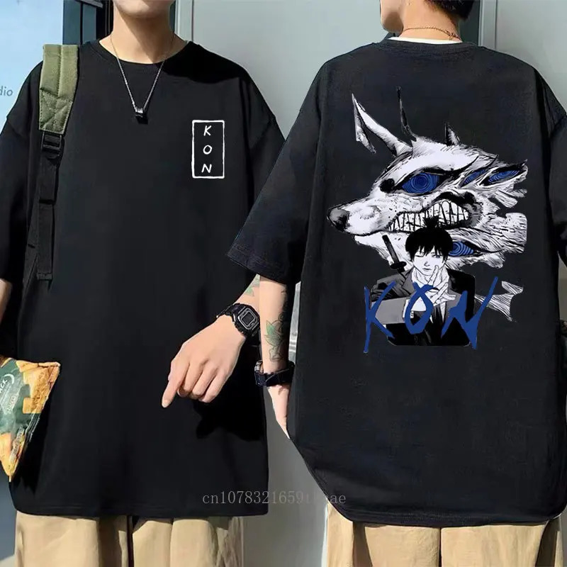 Japanese Anime Cartoon Kon Shirt Men Running Sports Loose Oversized T-shirt Short Sleeve Cotton Summer Mens Top Mens T Shirt 250226