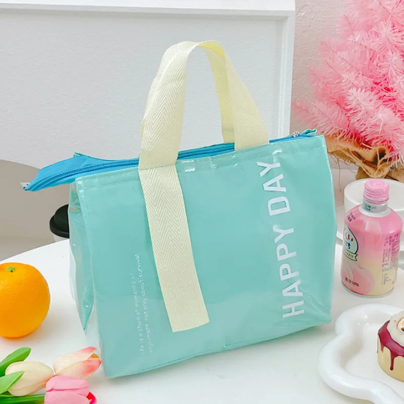 Ship from US Waterproof bento bag thickened insulation for office workers high aesthetic handbag lunch box cross 250227FBB