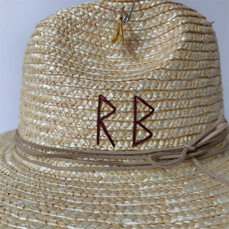 Chain Punk Straw Hat Sun Hat Gold Chain Accessories Jazz Hip Hop Summer Hat Punk Style Beach Hat Church Hat 250218