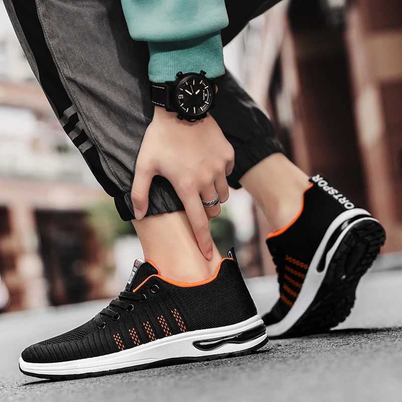 Spring Mens Casual Shoes with Lace Up Mesh Breathable and Durable Sole Fashionable Sports Shoes 2025 Mens Tennis Running Shoes Z250227
