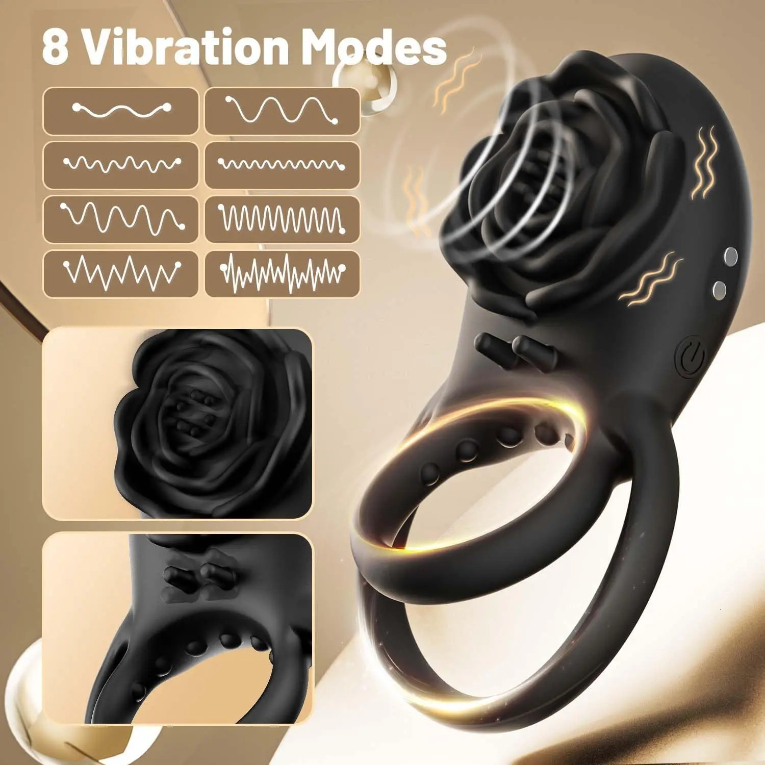 Wireless Remote Control Cock Ring Cockring Vibrator Clitoris Stimulation Delay Ejaculation Penis Ring Adults Sex Toys for Men 250227