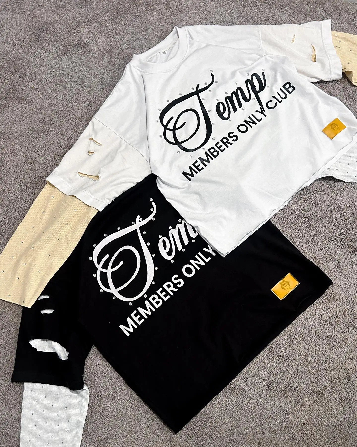 Y2k Two Piece Mens T Shirt Spring Letter Printed Cotton Top American Fashion Loose Base Men and Women Same Style 250226